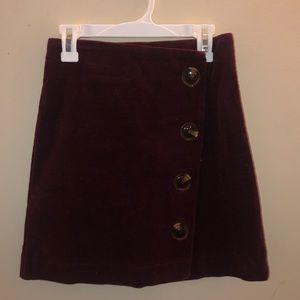 Altar’d State Maroon corduroy skirt